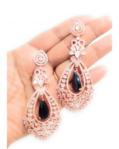 Aishwarya Blue Drop AD Earrings 