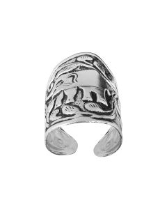 Oxidized Silver Trendy Ring