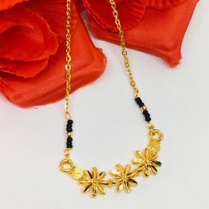 Daily Wear Flower Inspired Mangalsutra With 18 Inches Length Chain